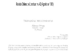 Travesías bellessianas
