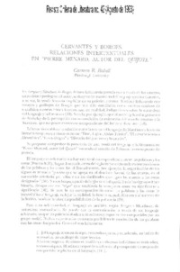Cervantes y Borges; relaciones intertextuales en "Pierre Menard, autor del Quijote"