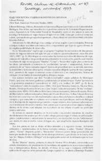 Viaje y escritura; viajeros románticos chilenos  [artículo] Eric Moreau.