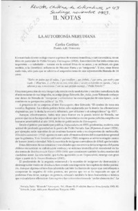 La autoironía nerudiana