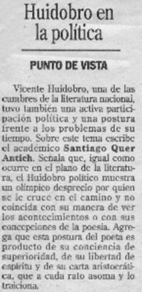 Huidobro político
