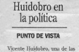 Huidobro político