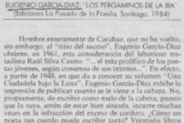 Eugenio García Díaz, "Los pergaminos de la ira"