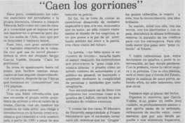"Caen los gorriones"