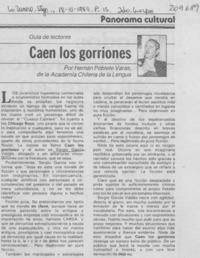 "Caen los gorriones"