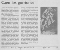 "Caen los gorriones"