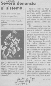 Severa denuncia al sistema