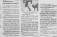 "La literatura es periodismo sin fronteras"