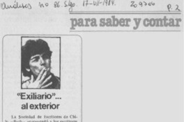 "Exiliario" -- al exterior