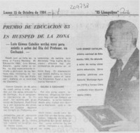 Premio de Educación 83 es huésped de la zona