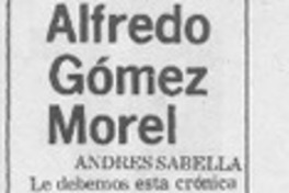 Alfredo Gómez Morel