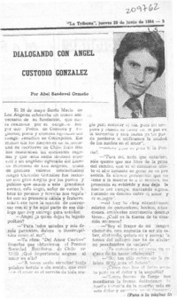 Dialogando con Angel Custodio González