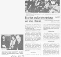 Escritor analizó desventuras del libro chileno