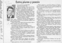 Entre piures y poesía  [artículo] Enrique Ramírez Capello.