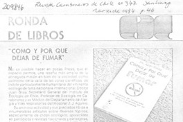 Como y por qué dejar de fumar"
