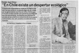 "En Chile existe un despertar ecológico" : [entrevista]