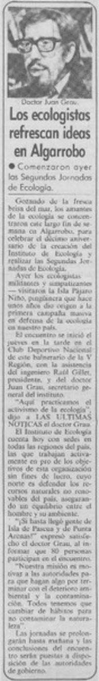 Los Ecologistas refrescan ideas en Algarrobo