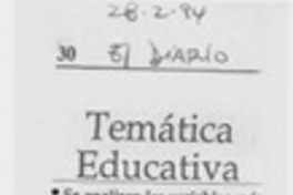 Temática educativa
