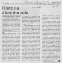 Historia abandonada