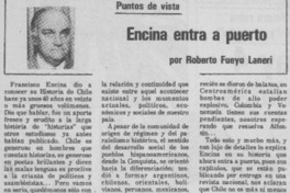 Encina entra a puerto --
