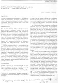 El pensamiento educacional de F. A. Encina, su ideal de la educación económica