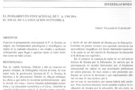 El pensamiento educacional de F. A. Encina, su ideal de la educación económica