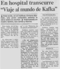 En hospital transcurre "Viaje al mundo de Kafka".