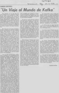 "Un viaje al mundo de Kafka"