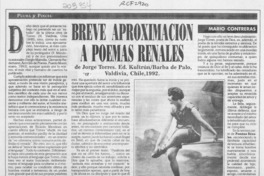 Breve aproximación a "Poemas renales"