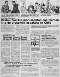 Restaurarán los monumentos que marcan hito de presencia española en Chile