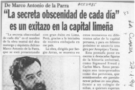 "La Secreta obscenidad de cada día" es un exitazo en la capital limeña  [artículo].