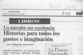 Historias para todos los gustos e imaginación  [artículo] Eduardo Guerrero.