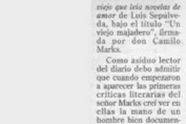 "Un viejo majadero"  [artículo] Walter Garib.
