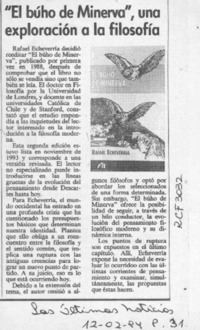 "El Búho de Minerva", una exploración a la filosofía