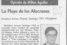 La playa de los alacranes  [artículo] Milton Aguilar.