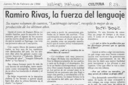 Ramiro Rivas, la fuerza del lenguaje