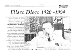 Eliseo Diego 1920-1994  [artículo] Juan Pin Vilar.