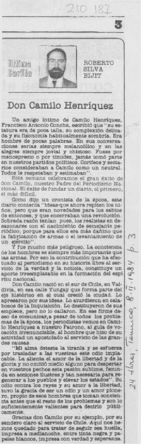 Don Camilo Henríquez