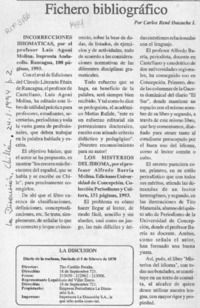 Fichero bibliográfico  [artículo] Carlos René Ibacache I.