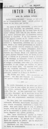 Inter Nos  [artículo] Enrique Neiman.