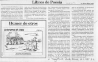 Libros de poesía  [artículo] Marino Muñoz Lagos.