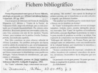 Fichero bibliográfico  [artículo] Carlos René Ibacache I.