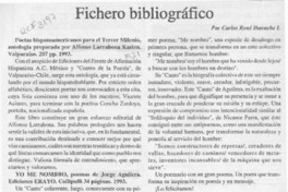 Fichero bibliográfico  [artículo] Carlos René Ibacache I.