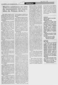 Masiva asistencia en acto de lanzamiento del nuevo libro de Nelson Avila C.