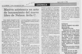 Masiva asistencia en acto de lanzamiento del nuevo libro de Nelson Avila C.