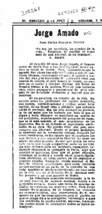 Jorge Amado  [artículo] Juan Carlos González Colville.