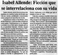 Isabel Allende, ficción que se interrelaciona con su vida