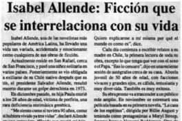 Isabel Allende, ficción que se interrelaciona con su vida