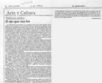 El ojo que nos lee  [artículo] Marcelo Novoa.