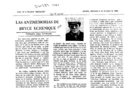Las antimemorias de Bryce Echenique  [artículo] Wellington Rojas Valdebenito.